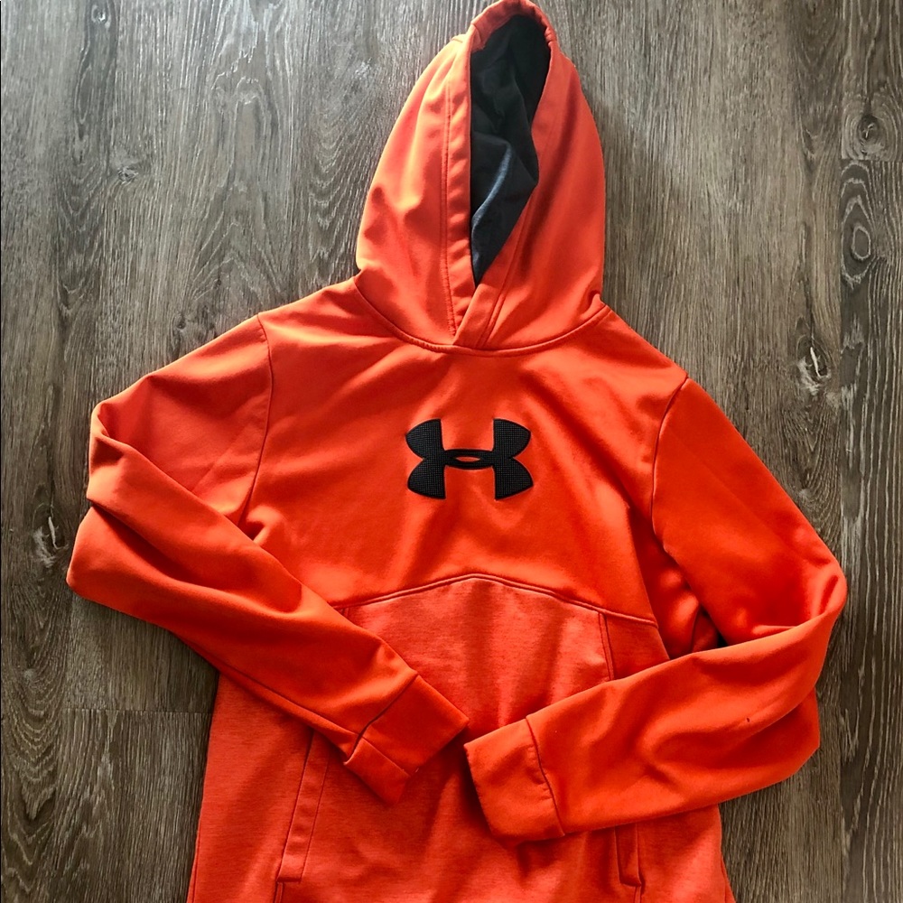 Men’s small orange Under Armour hoodie
